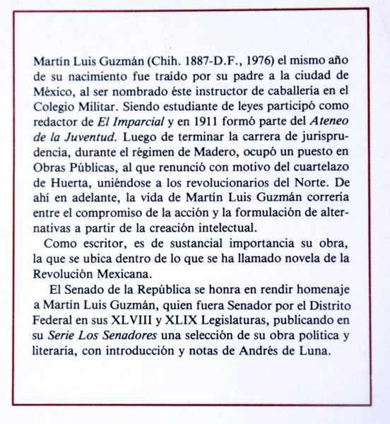 Martín Luis Guzmán.