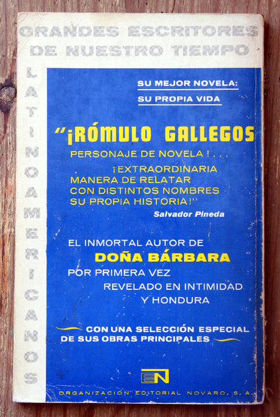 Rómulo Gallegos, vida, obra.
