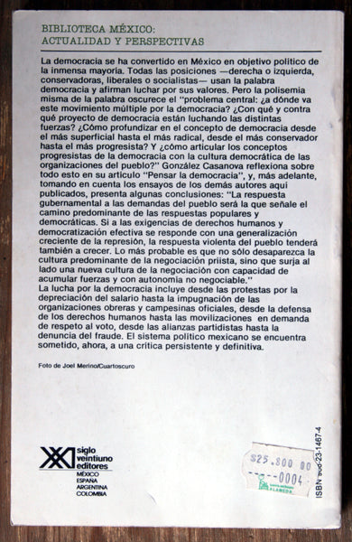 Primer informe sobre la democracia: México 1988.