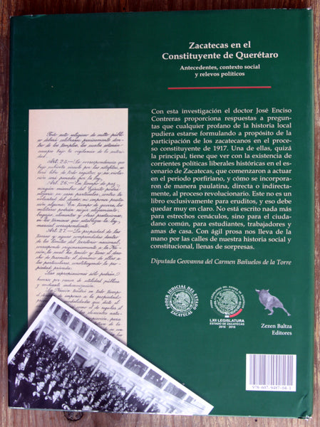 Zacatecas en el constituyente de Querétaro. Antecedentes, contexto social y relevos políticos