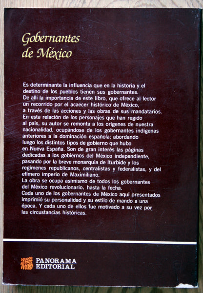 Gobernantes de México. Desde la época Prehispánica hasta nuestros días.