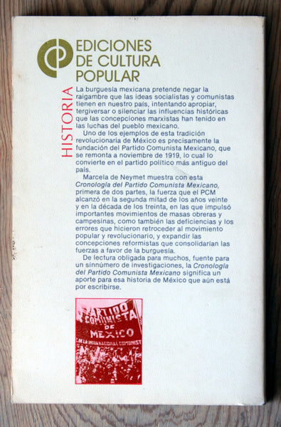 Cronología del partido comunista mexicano. Primera parte, 1919-1939