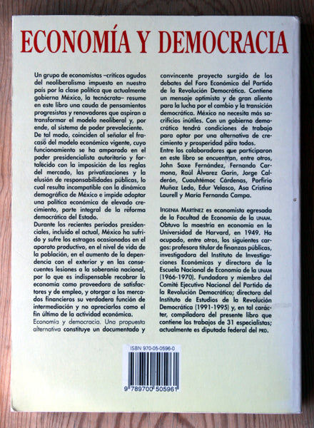 Economía y democracia. Una propuesta alternativa.