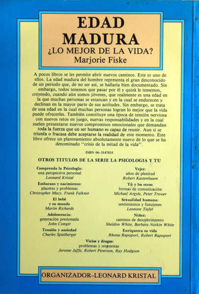 Edad Madura ¿Lo mejor de la vida?