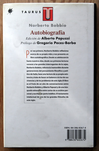 Norberto Bobbio, autobiografía.