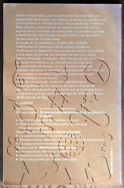 La era del signo. Interpretación semiótica de la cultura moderna