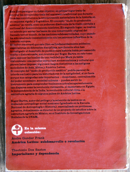 El modo de producción asiático: Problemas de la historia de los países coloniales.