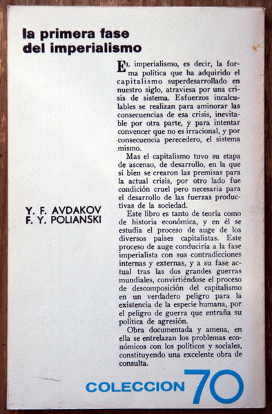 La primera fase del imperialismo