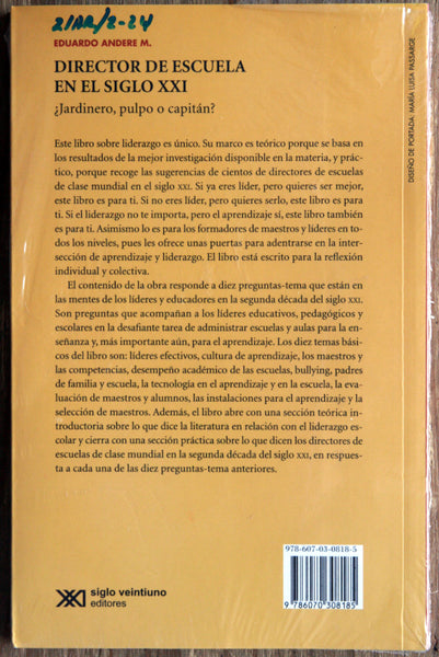 Director de escuela en el siglo XXI ¿Jardinero, pulpo o capitán?