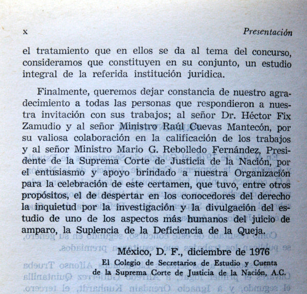 La suplencia de la deficiencia de la queja en el juicio de amparo