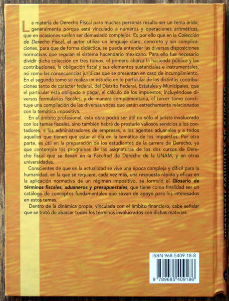 Glosario de términos fiscales, aduaneros y presupuestales