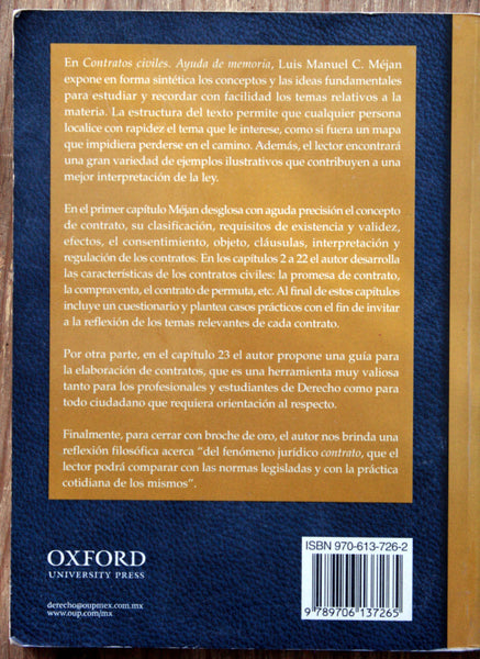 Contratos civiles. Ayuda de memoria