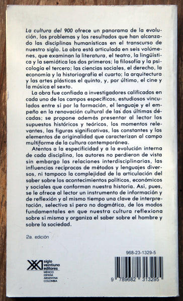 La cultura del 900. Vol. 3 (Filosofía/ Psicología)