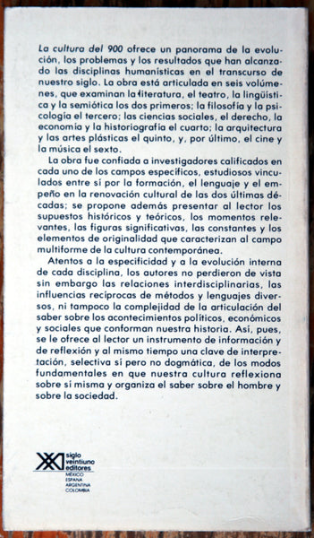 La cultura del 900. Vol 5. Arquitectura y Artes plásticas.