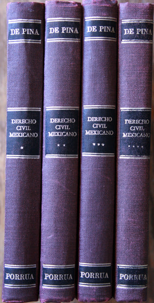 Derecho civil mexicano (4 tomos)