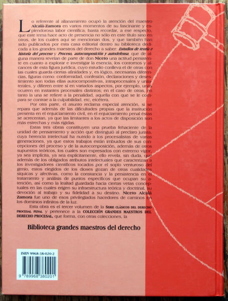 Serie clásicos del derecho procesal penal. Vol. 1, 2 y 3