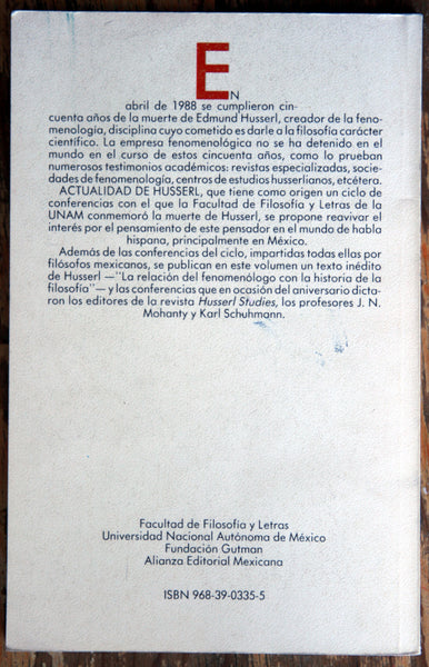 Actualidad de Husserl