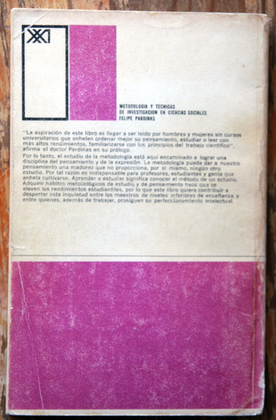 Metodología y técnicas de investigación en ciencias sociales. Introducción elemental.