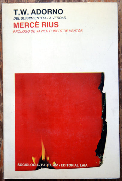T.W. Adorno. Del sufrimiento a la verdad