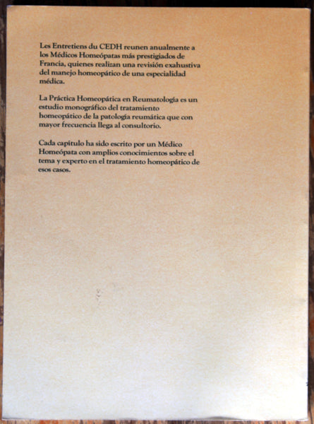 La práctica homeopática en reumatología