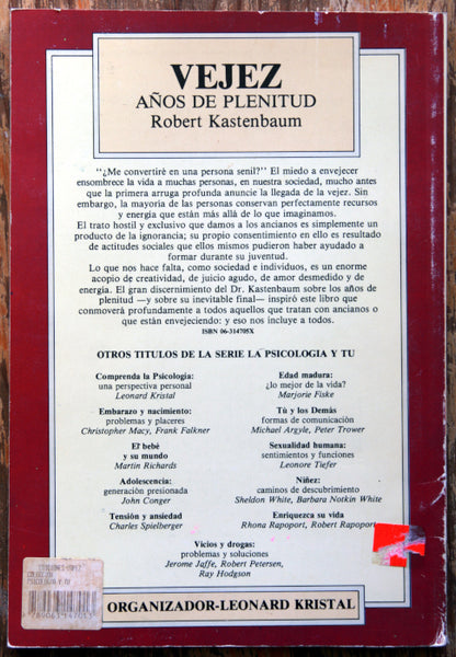 Vejez. Años de plenitud