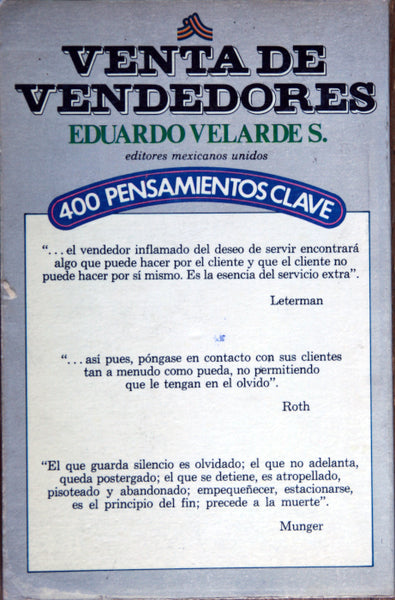 Venta de vendedores. 400 pensamientos clave