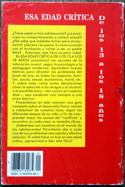 Esa edad crítica. De los 13 a los 18 años