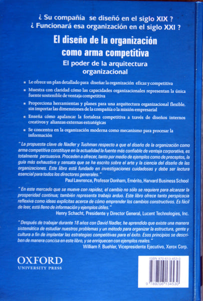 El diseño de la organización como arma competitiva