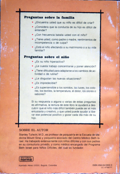 El niño difícil. Una guía para entenderlo y manejarlo