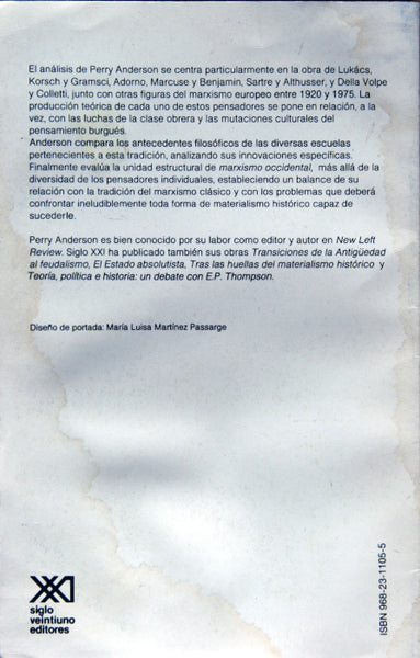 Consideraciones sobre el marxismo occidental