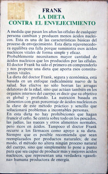 La dieta del Dr. Frank contra el envejecimiento