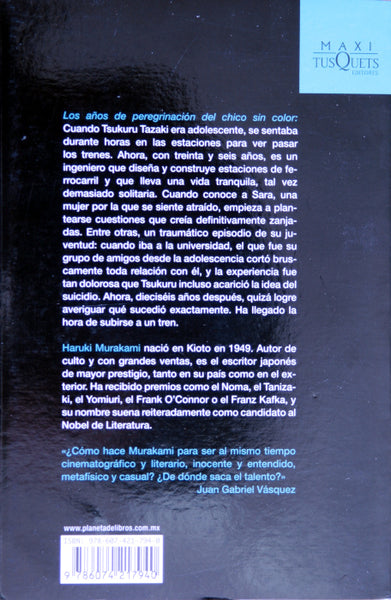 Los años de peregrinación del chico sin color