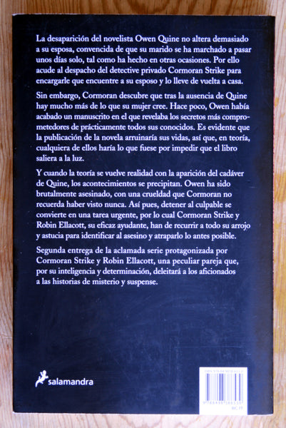 El gusano de seda. Un nuevo caso de Cormoran Strike.