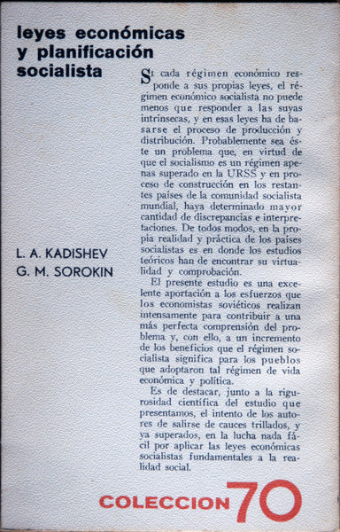 Leyes económicas y planificación socialista