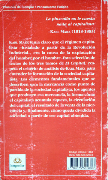 Capital. trabajo, plusvalía