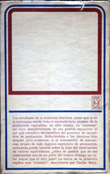 La transformación del dinero en capital. La plusvalía