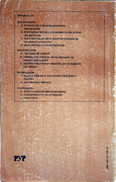 Contribución a la dinámica del capitalismo tardío