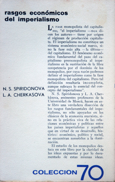 Rasgos económicos del imperialismo