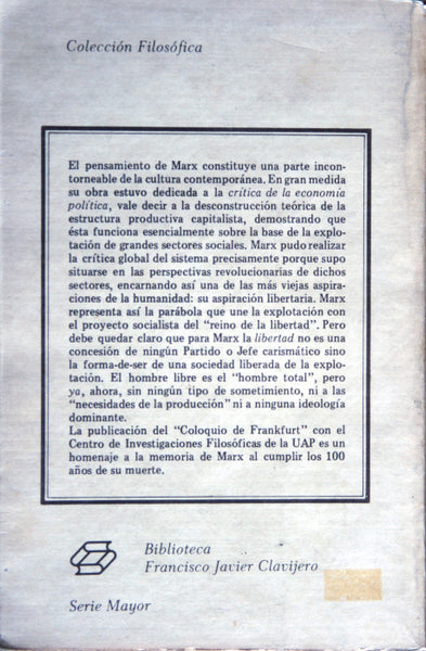 La crítica de la economía política, hoy (coloquio de Frankfurt)