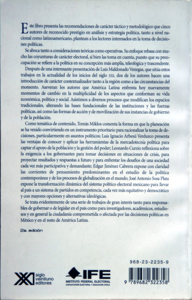 Las decisiones políticas. De la planeación a la acción