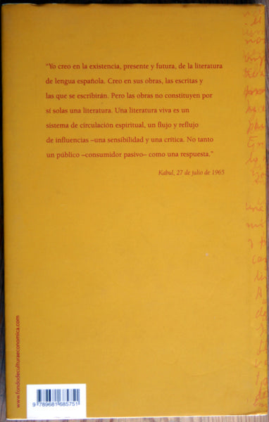 Cartas a Tomás Segovia (1957-1985)