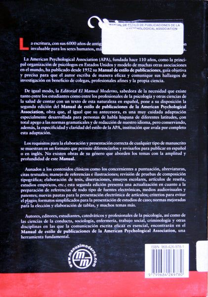 Manual de estilo de publicaciones de la American Psychological Association