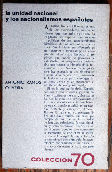 La unidad nacional y los nacionalismos españoles