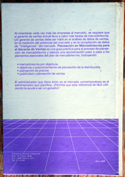 Planeación en Mercadotecnia para el gerente de ventas.