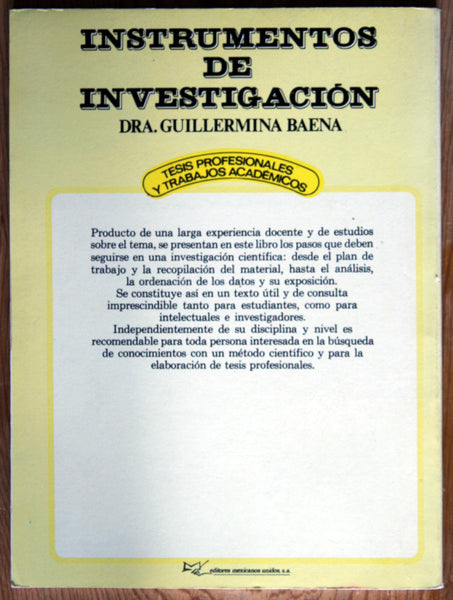 Instrumentos de investigación