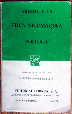 Ética nicomáquea / Política