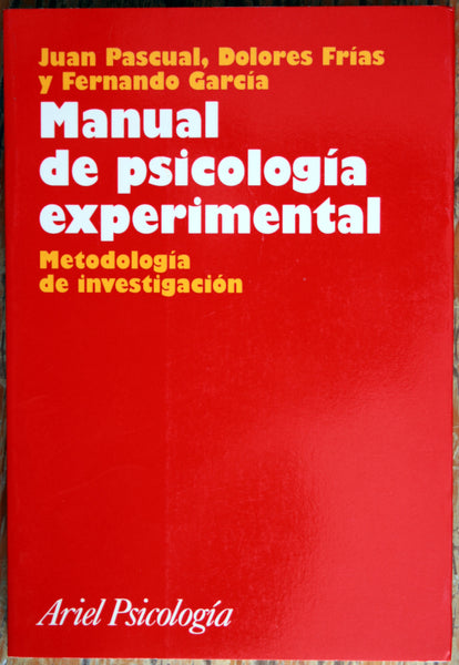 Manual de psicología experimental.