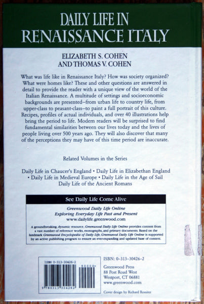 Daily life in renaissance Italy