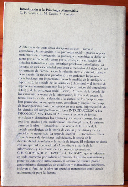 Introducción a la psicología matemática